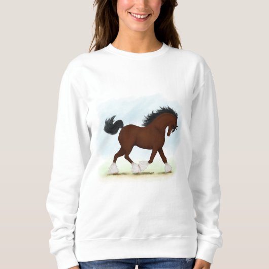 Sweatshirt Horse de Bay Clydesdale (Devant)