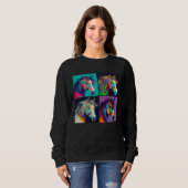 Sweatshirt Horse Pop Art Design Illustration Colorful Animal  (Devant entier)