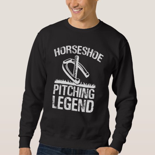 Sweatshirt Horseshoe Pitching Legend Jardin pique-nique Toss  (Devant)