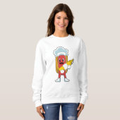 Sweatshirt Hotdog avec moutarde (Devant entier)