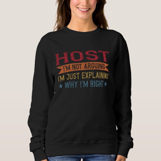 Sweatshirt Hôte de devis de profession amusant (Devant)