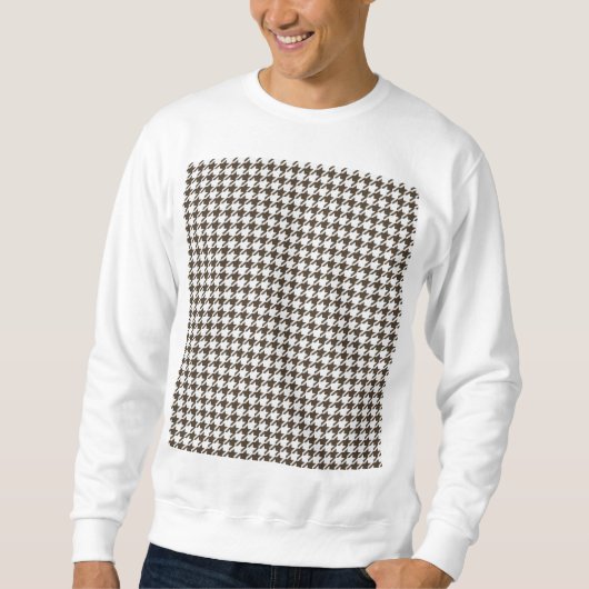 Sweatshirt Houndstooth de Brown Combination par Shirley Taylo (Devant)