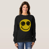 Sweatshirt House Music Dance Music DJ Turntable Shaped Smile (Devant entier)