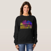 Sweatshirt Houston Skyline Texas City H Town TX USA State Ame (Devant entier)