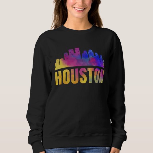 Sweatshirt Houston Skyline Texas City H Town TX USA State Ame (Devant)