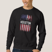 Sweatshirt Houston USA Drapeau Design pour Houston fier (Devant)