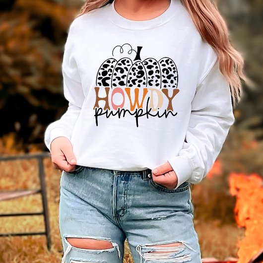Sweatshirt Howdy Citrouille Fall