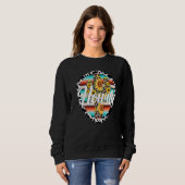 Sweatshirt HOWDY  Cow Leopard Cactus Serape Cactus print Sunf (Devant entier)