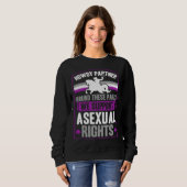 Sweatshirt Howdy Partner Round These Parts We Support Asexual (Devant entier)