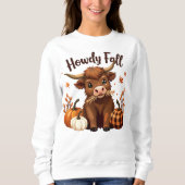 Sweatshirt Howlett Fall Highland Cow Fall Automne Thanksgivin (Devant)