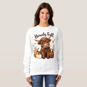 Sweatshirt Howlett Fall Highland Cow Fall Automne Thanksgivin (Devant entier)