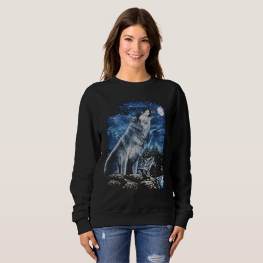 Sweatshirt Howling Wolf (Devant entier)