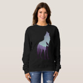 Sweatshirt Howling Wolf Wildlife Predator Animal Forest Natur (Devant entier)
