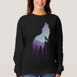Sweatshirt Howling Wolf Wildlife Predator Animal Forest Natur