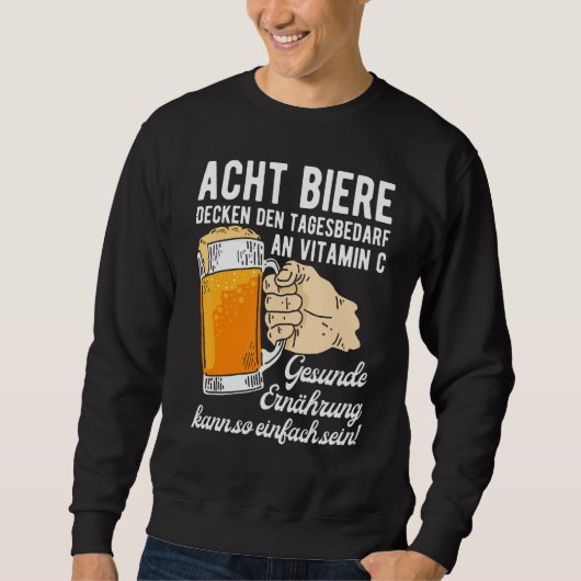 Sweatshirt Huit Bières Vitamine C Bière Dit Idée (Devant)