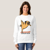 Sweatshirt Humain-Yoga-Chien-Drôle (Devant entier)