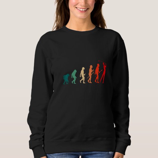Sweatshirt Human Evolution Outdoor Game Golf Course (Devant)