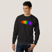 Sweatshirt Human LGBT Gay Pride Flag Rainbow Flag (Devant entier)