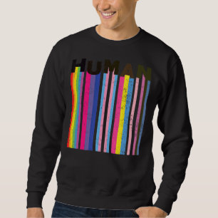 Sweatshirt Human Lgbt Q Fierté Drapeau Gay Bi Intersexuel Tra