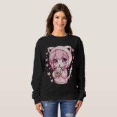 Sweatshirt Humeur Chibi Sucrée (Devant entier)