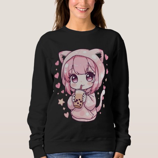 Sweatshirt Humeur Chibi Sucrée (Devant)