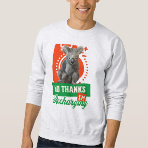 Sweatshirt Humeur d'introverti de koala rechargeant drôle