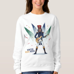 Sweatshirt Humeur Rock Hiver – Guitariste Casseur de Noix
