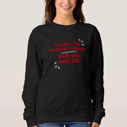 Sweatshirt Humor Dog  Mini Schnauzer Single Pets (Devant)