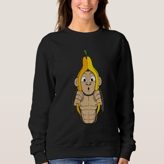 Sweatshirt Humour à la banane singe (Devant)