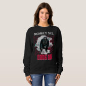 Sweatshirt Humour de développeur Web « Le singe voit, code, f (Devant entier)