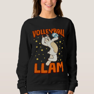 Sweatshirt Humour Lama Alpaga Volley-ball