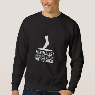 Sweatshirt Humour Minimaliste Drôle Chaussette Étrange S Non 