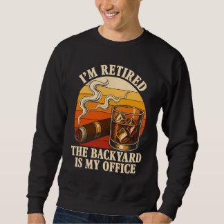 Sweatshirt Humour sur la retraite Whiskey Cigare Vintage Jard