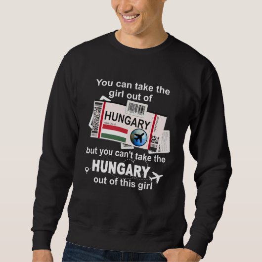 Sweatshirt Hungary Boarding Pass  Hungary Girl  Hungary (Devant)
