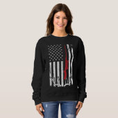 Sweatshirt Hunter American Flag USA Chasse Deer Cadeau (Devant entier)