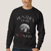 Sweatshirt Hunting hunter light moonlight deer red deer rifle (Devant)