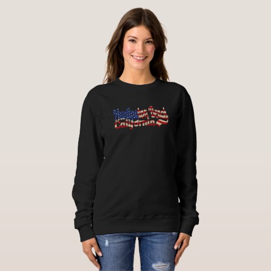 Sweatshirt Huntington Beach California American Flag (Devant entier)