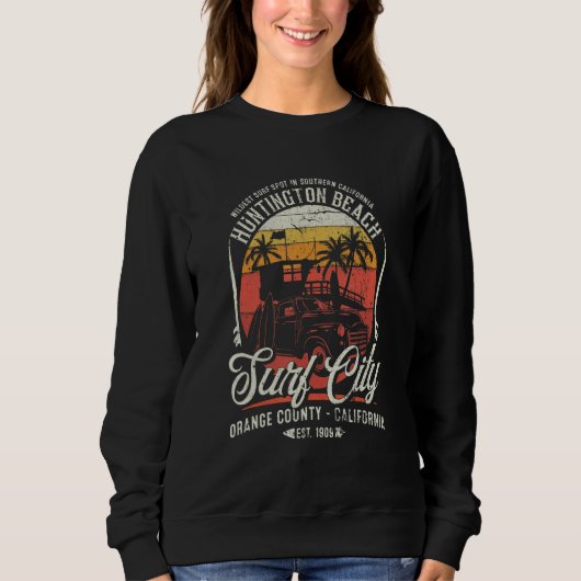 Sweatshirt Huntington Beach Surf City West Coastu2019s Wildes (Devant)