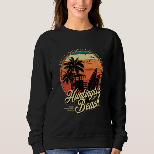 Sweatshirt Huntington Beach Surf City West Coastu2019s Wildes (Devant)
