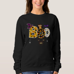 Sweatshirt Hurler Halloween avec des araignées et un chapeau 