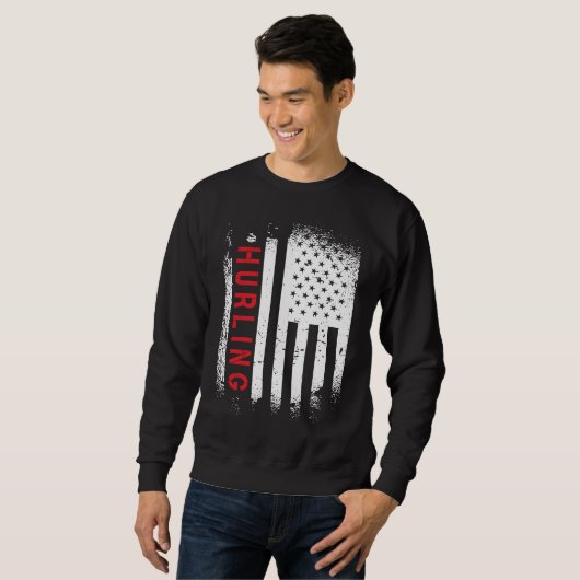 Sweatshirt Hurling American Flag (Devant entier)