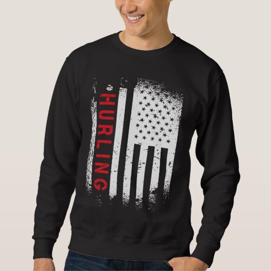 Sweatshirt Hurling American Flag (Devant)