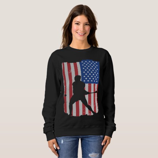 Sweatshirt Hurling Player American Flag (Devant entier)
