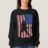 Sweatshirt Hurling Player American Flag (Devant)