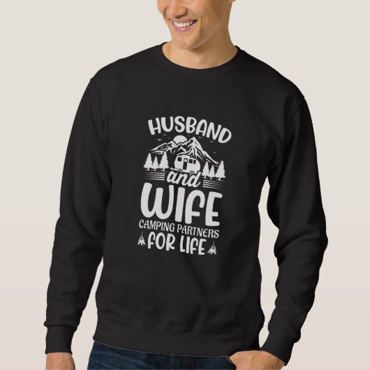 Sweatshirt Husband and Wife Camping Partners for Life Camper (Devant)