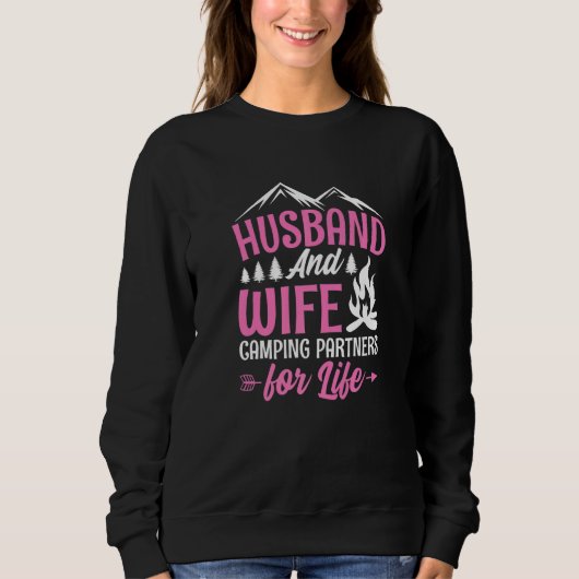 Sweatshirt Husband and Wife Camping Partners for Life  Camper (Devant)