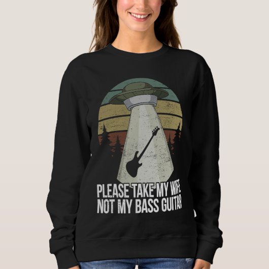 Sweatshirt Husband Bass Player Bassist (Devant)