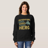 Sweatshirt Husband Dad Legend Hero  Dad Bull Rider Costume (Devant entier)