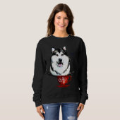 Sweatshirt Husky Avec Malamute D'Alaska (Devant entier)