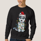Sweatshirt Husky Avec Santa Hat Huskey Drôle Chien Christma (Devant)
